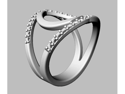 Anel de diamante Modelo de Impressão 3D