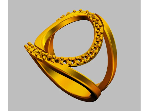 Anel de diamante Modelo de Impressão 3D