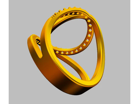Anel de diamante Modelo de Impressão 3D
