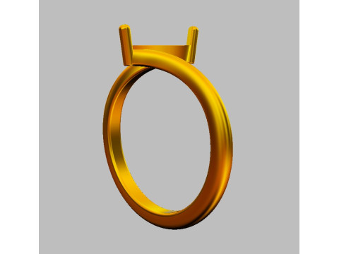 Marquise Gemstone Ring - 10mm x 5mm 3D 프린트 모델