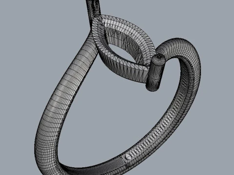 Anel de Pedras Preciosas Marquise - 10mm x 5mm Modelo de Impressão 3D