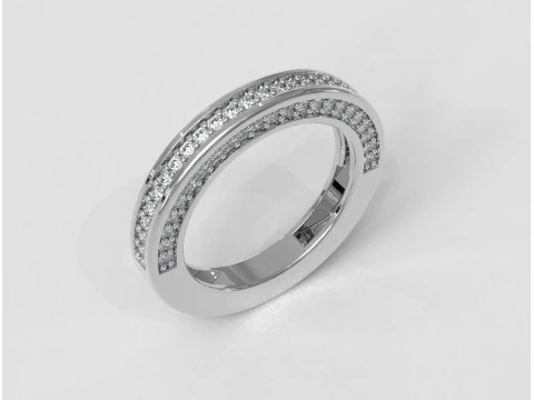 Diamond Half Band 3D Print Model