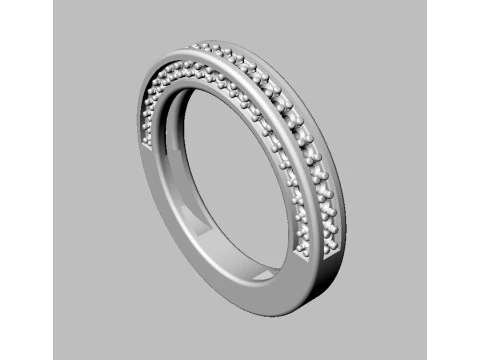 Diamond Half Band 3D Print Model