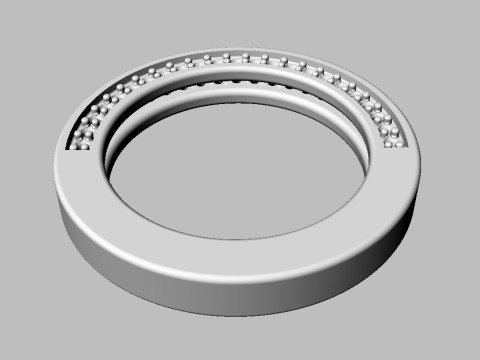 Diamond Half Band 3D Принт Модель