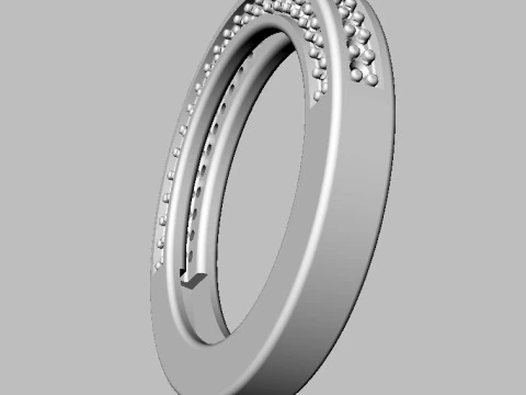 Diamond Half Band 3D Print Model