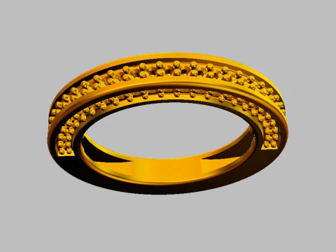 Diamond Half Band 3D Print Model