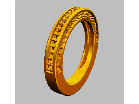 Diamond Half Band 3D Print Model