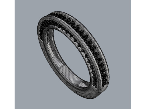 Diamond Half Band 3D Принт Модель