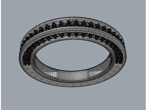 Diamond Half Band 3D Принт Модель