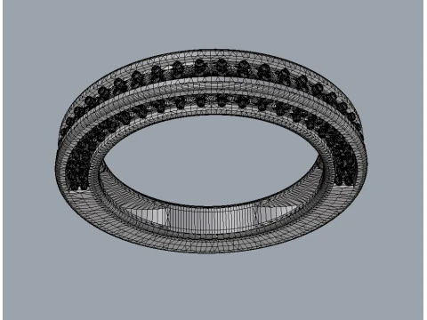 Diamond Half Band 3D Print Model