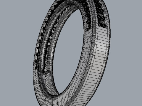 Diamond Half Band 3D Принт Модель