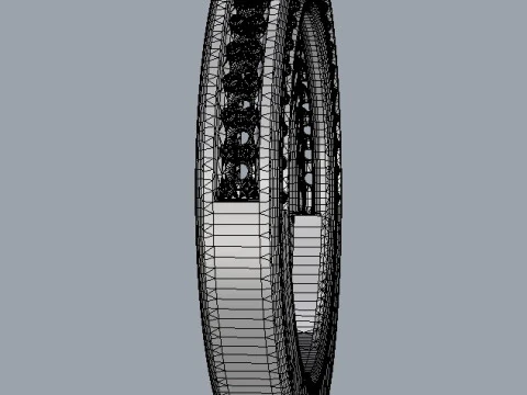 Diamond Half Band 3D Print Model