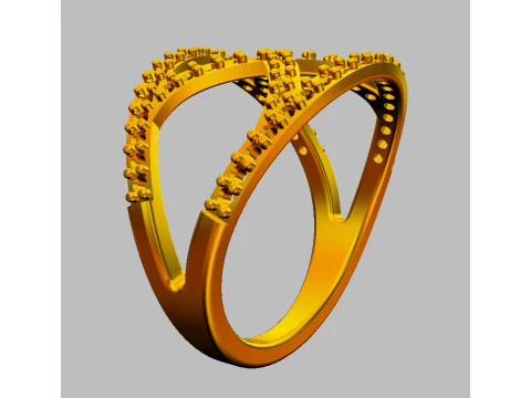 Diamond Ring 3D Print Model