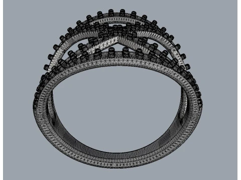 Diamond Ring 3D Print Model