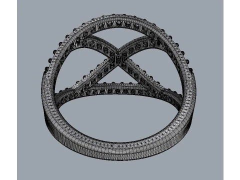 Diamond Ring 3D Print Model