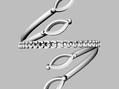 Marquise Gemstone Ring 3D Print Model