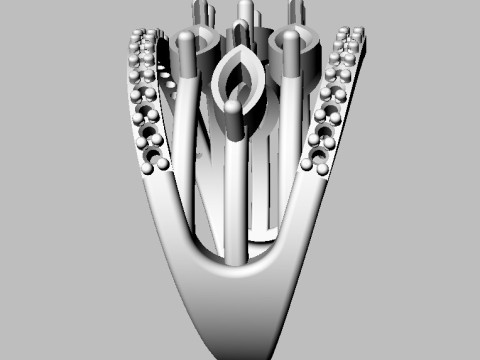 Marquise Gemstone Ring Modelo de Impressão 3D