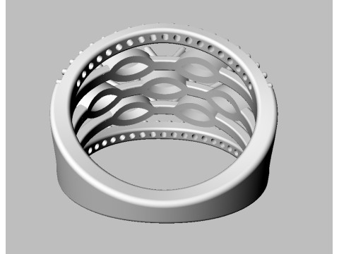 Marquise Gemstone Ring Modelo de Impressão 3D
