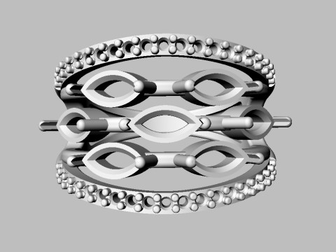 Marquise Gemstone Ring Modelo de Impressão 3D