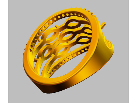 Marquise Gemstone Ring Modelo de Impressão 3D