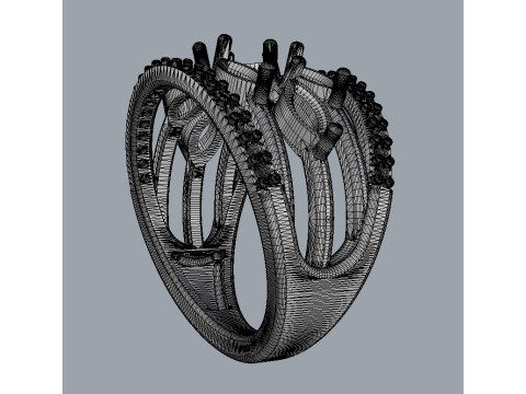Marquise Gemstone Ring Modelo de Impressão 3D