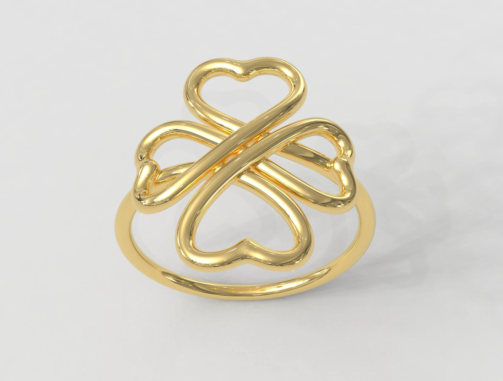 Clover Knot Ring 3D Print Model .c4d .max .obj .3ds .fbx .stl .blend 
