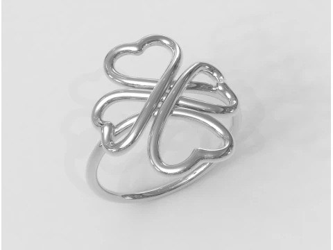 Clover Knot Ring 3D Print Model