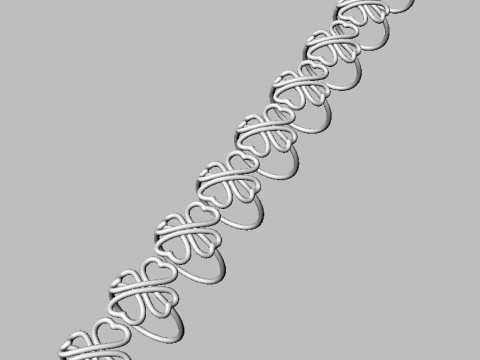 Clover Knot Ring 3Dプリントモデル