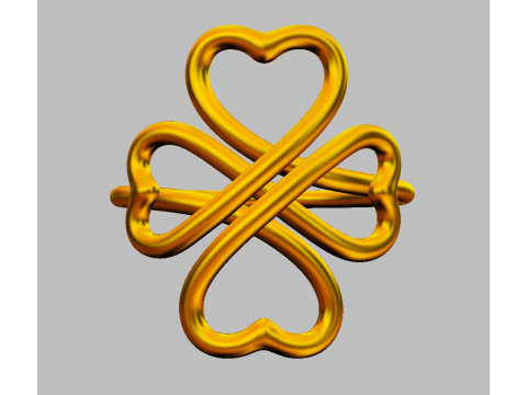Clover Knot Ring 3Dプリントモデル