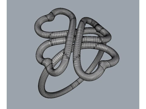 Clover Knot Ring 3D Print Model