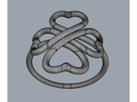 Clover Knot Ring 3D Print Model