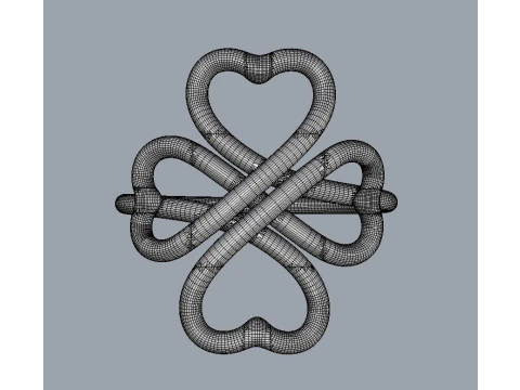 Clover Knot Ring 3D Print Model