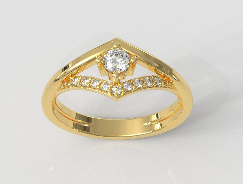 35mm Diamond Engagement Ring Modello di stampa 3D .c4d .max .obj .3ds .fbx .stl .blend 