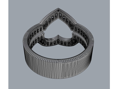 Heart Diamond Open Ring Model do druku 3D