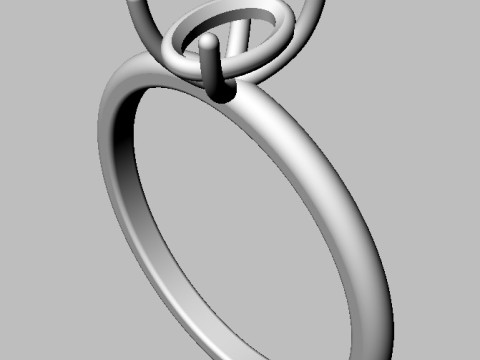 Oval Solitaire Ring Modello di stampa 3D