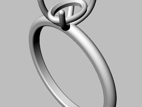 Oval Solitaire Ring 3D Print Model