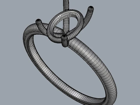Oval Solitaire Ring 3D Print Model