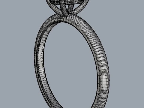 Oval Solitaire Ring 3D Print Model
