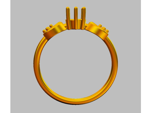 Moon Gemstone Ring 3D 打印模型