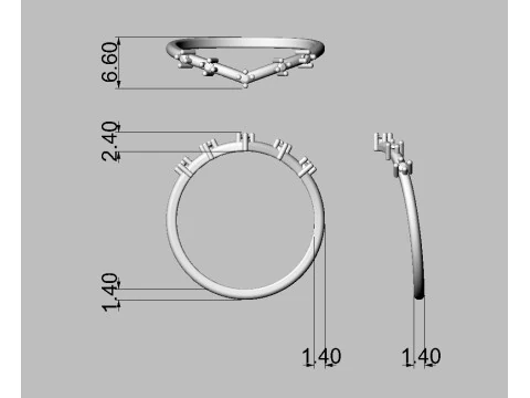 Diamond Ring 3D Print Model