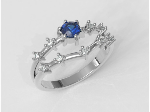 Diamond Engagement Ring 3D 프린트 모델