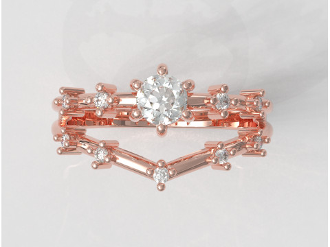 Diamond Engagement Ring 3D 프린트 모델