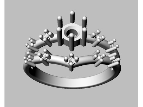 Diamond Engagement Ring 3D 프린트 모델