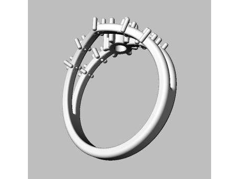 Diamond Engagement Ring 3D 프린트 모델