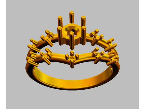 Diamond Engagement Ring 3D 프린트 모델
