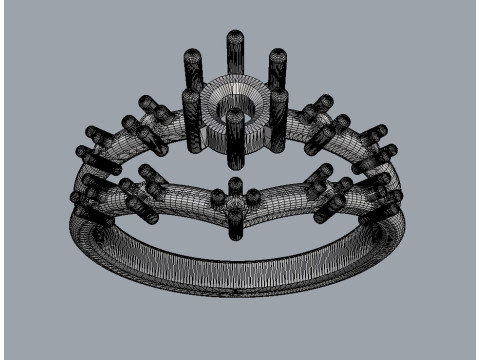 Diamond Engagement Ring 3D 프린트 모델