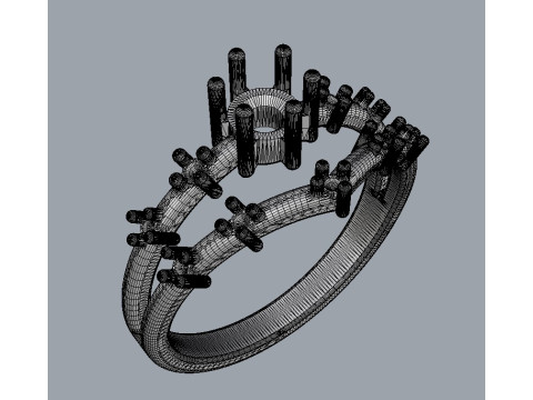 Diamond Engagement Ring 3D 프린트 모델