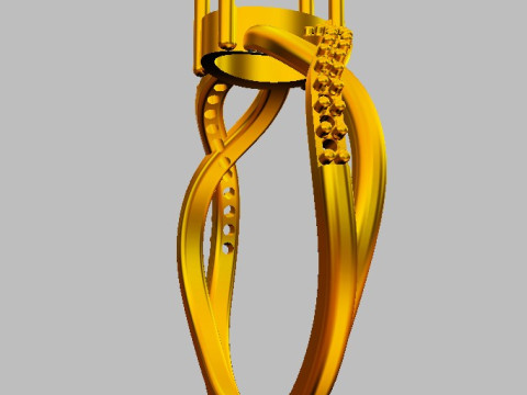Oval Gemstone Ring 3D Baskı Modeli