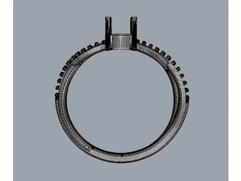 Oval Gemstone Ring 3D Print Model