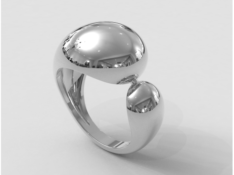 Bold Asymmetric Ring Modèles 3D en vedette